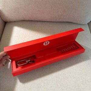 Lululemon Collective Pinnacle Never Lost Keychain Red with Box New Unused